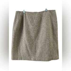 Wool and cashmere high waisted tweed mini skirt made in USA